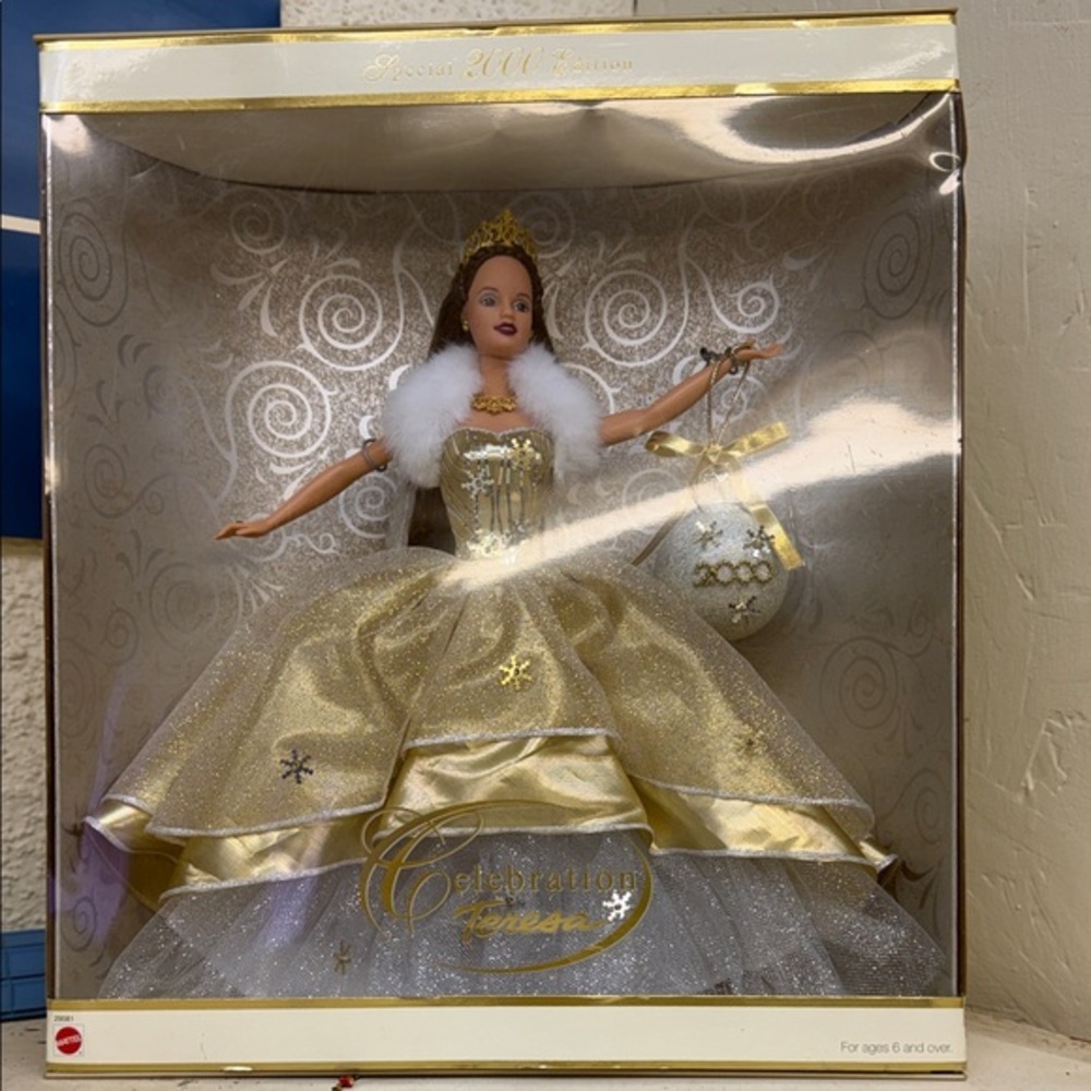 Barbie Celebration Doll in Gold and White